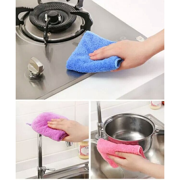 Khăn Lau Tay Tam Giác 2 Mặt Có Móc Treo,Khăn Lau Bát Chén Đĩa Nhà Bếp Dày Dặn Đa Năng - Khăn Siêu Thấm Hút Nước_CC