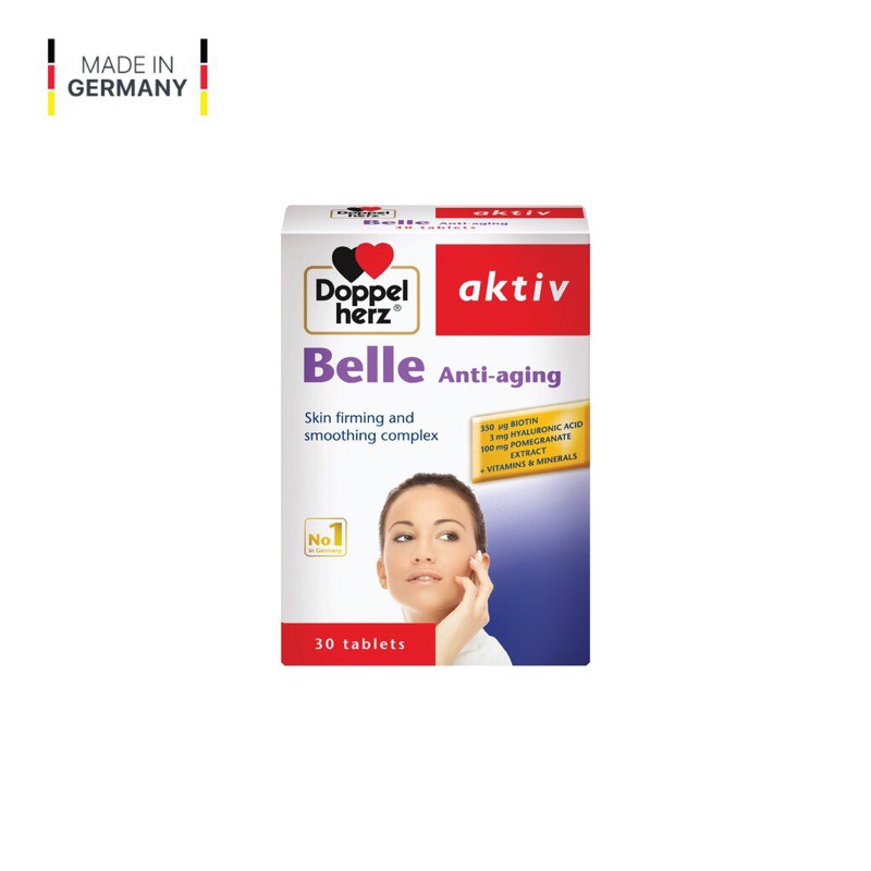 Bộ đôi giảm căng thẳng chống lão hóa Doppelherz Aktiv Belle Anti-Aging và Anti Stress