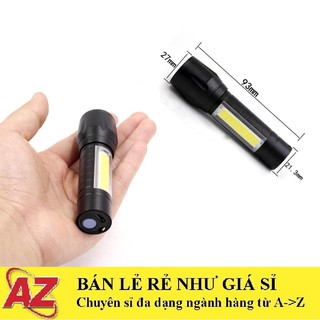 Đèn Pin Mini Siêu Sáng Cao Cấp Có Zoom Xa Gần Kèm Hộp