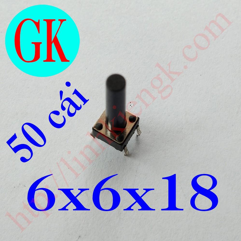 [50 cái] Phím bấm, nút nhấn 6x6x18 [N-14] | BigBuy360 - bigbuy360.vn