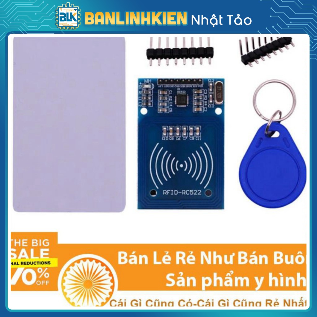 Mạch cảm biến RFID RC522 NFC 13.56Mhz - Module arduino