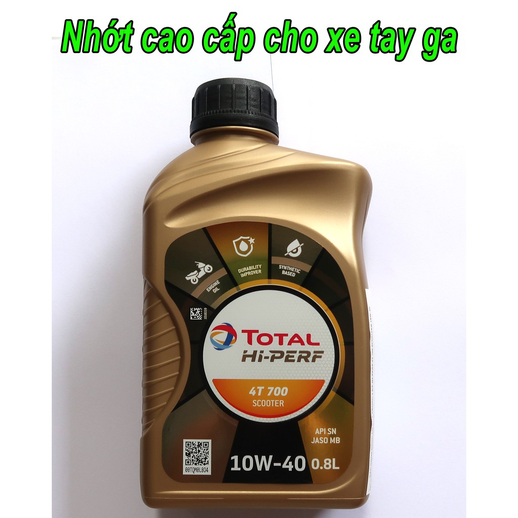 Nhớt Total Scooter 10W40 Cho Xe Tay Ga Cao Cấp (0.8L)