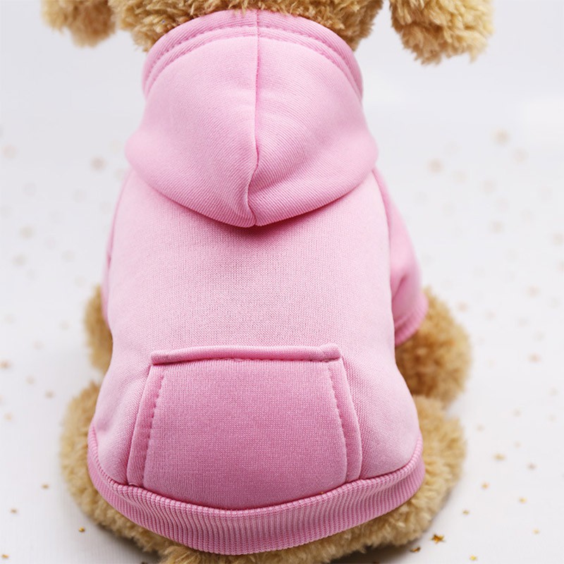 Áo hoodie Mùa Đông Màu Trơn Dễ Thương Cho Thú Cưng.