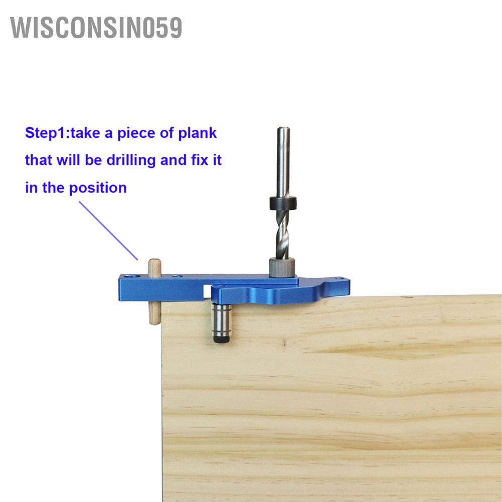 Wisconsin059 11Pcs Drill Hole Guide Jig Aluminium Alloy Dowel Drilling Locator Tool for Woodworking