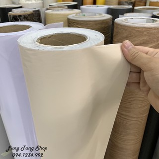 Decal màu kem nhám - giấy dán tường bàn tủ màu kem nhám