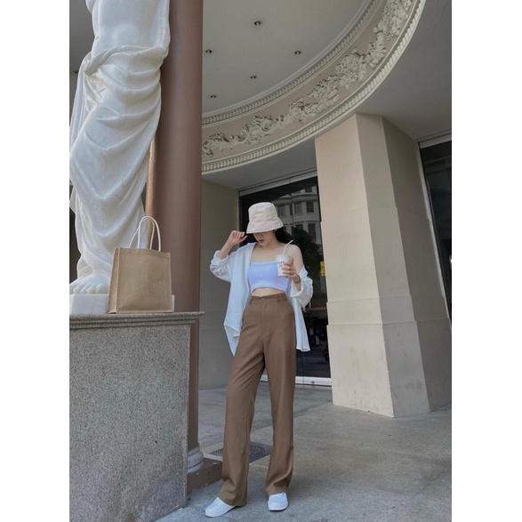 [Mã SKAMFSW175 giảm 10K đơn 50K] Culottes Pants ( Quần ống suông cạp cao) Dài 100cm