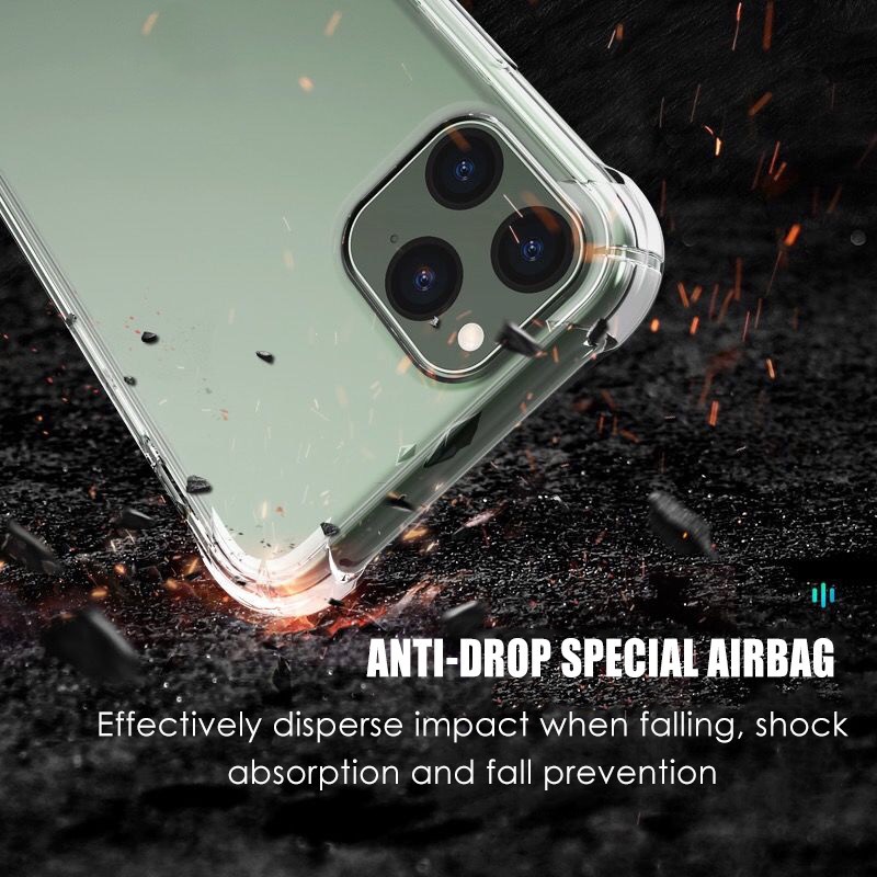 Ốp Điện Thoại TPU Trong Suốt Bảo Vệ Bốn Góc Chống Sốc Chống Va Đập Cho iPhone 11/11 Pro/11 Pro Max