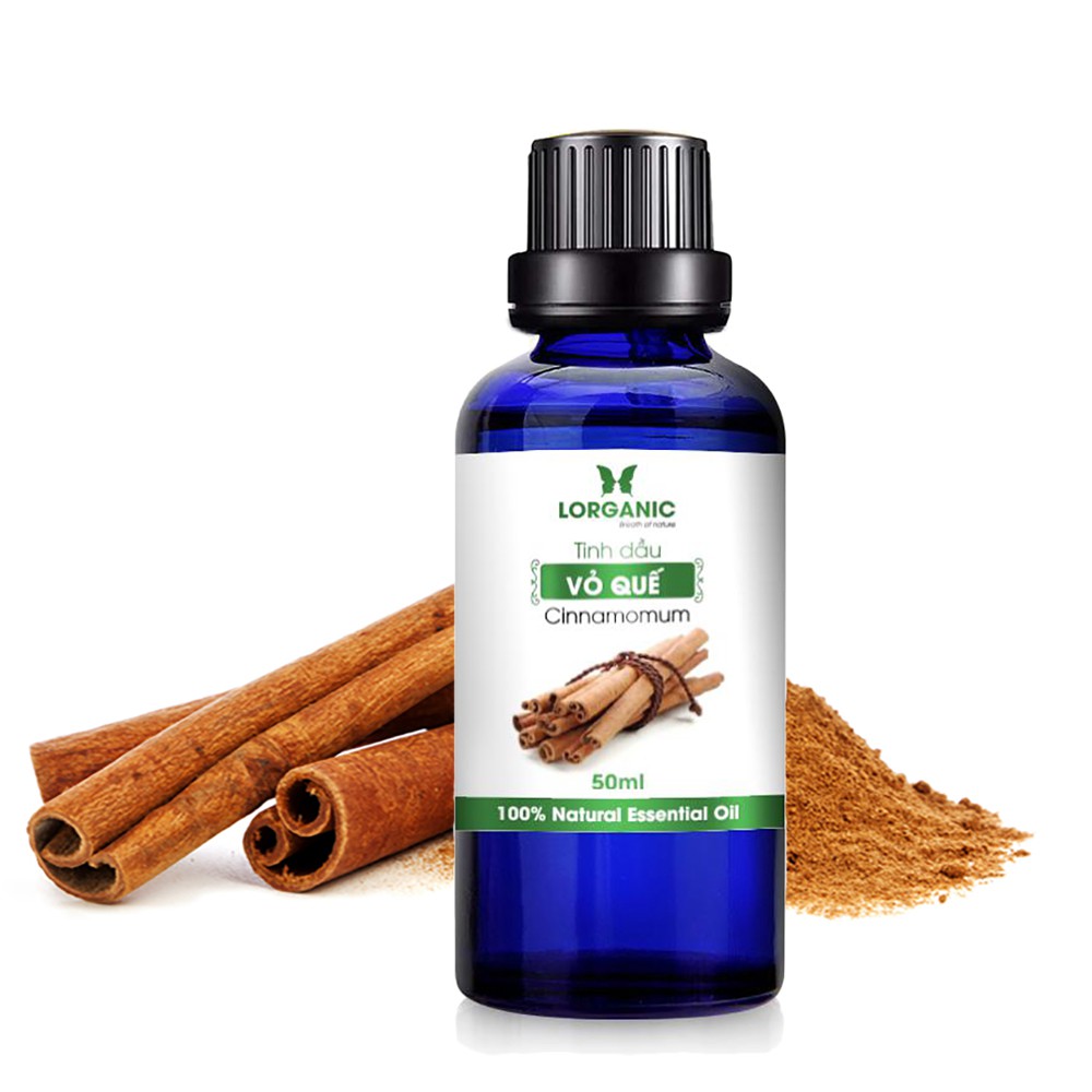 Combo Tinh Dầu Sả Chanh Lorganic + Quế Lorganic (50ml / Chai)