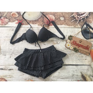 Giá sập sànĐồ bơi bikini mút dày nâng ngực váy 2 tầng