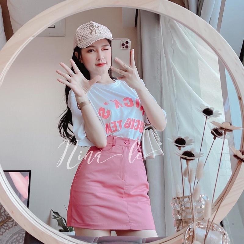 SET PULL CHỮ + VÁY KAKI HỒNG 210k Về sét hồng đẹp lịm người lun á troyy oii.. Màu cưng gì đâu lun à. Hồng đậm sâu siêu
