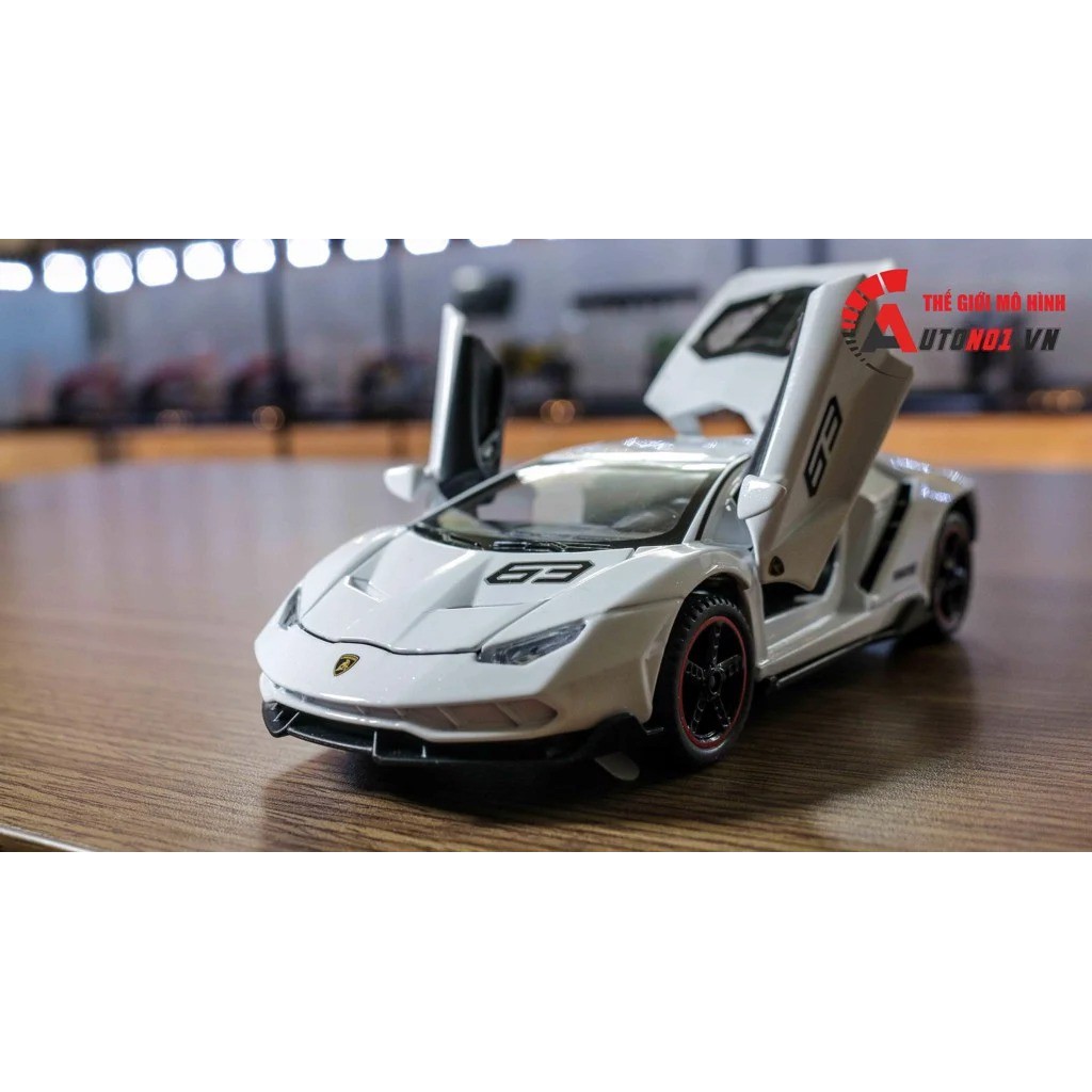 MÔ HÌNH LAMBORGHINI CENTENARIO LP770-4 NO.63 WHITE 1:32 DOUBLE HORSES 7424