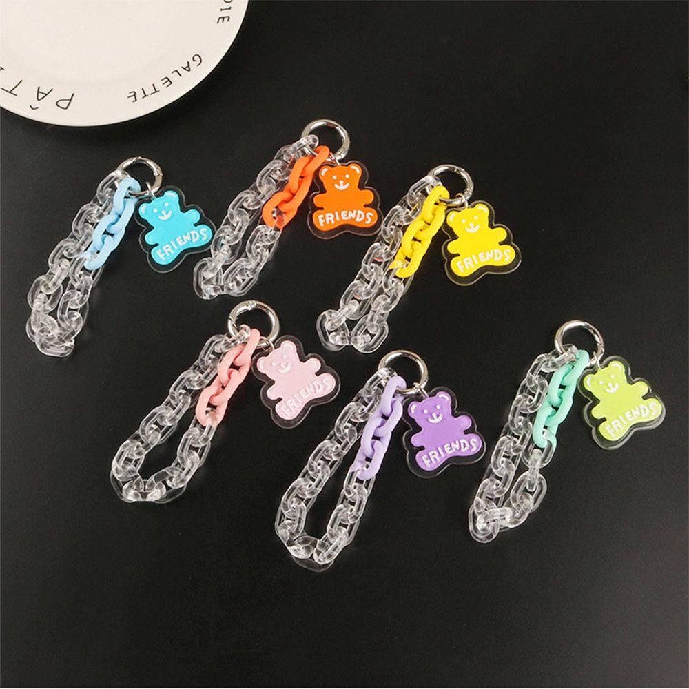 Móc Khóa Dây Xích Dạng Hở Trong Suốt Trang Trí Túi Xách / Balo