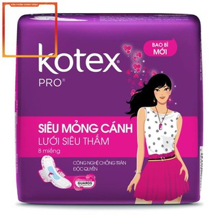 Combo 8 gói Băng vệ sinh Kotex pro 8 miếng