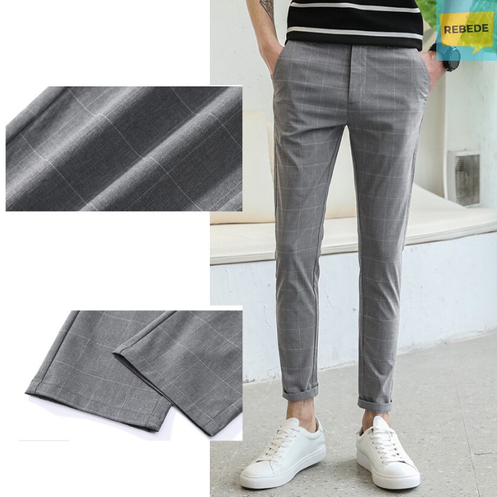Quần Tây Nam Kẻ Caro Cao cấp, Dáng côn trẻ trung, Phong cách Hàn Quốc | BigBuy360 - bigbuy360.vn