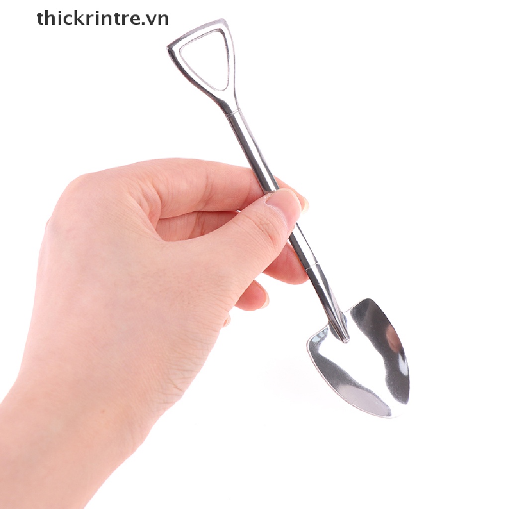 Set 4 Muỗng Cà Phê Bằng Thép Không Gỉ Phong Cách Retro