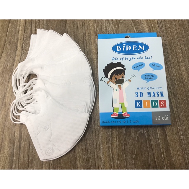 Khẩu trang cho bé Biden ( hộp 10 cái )