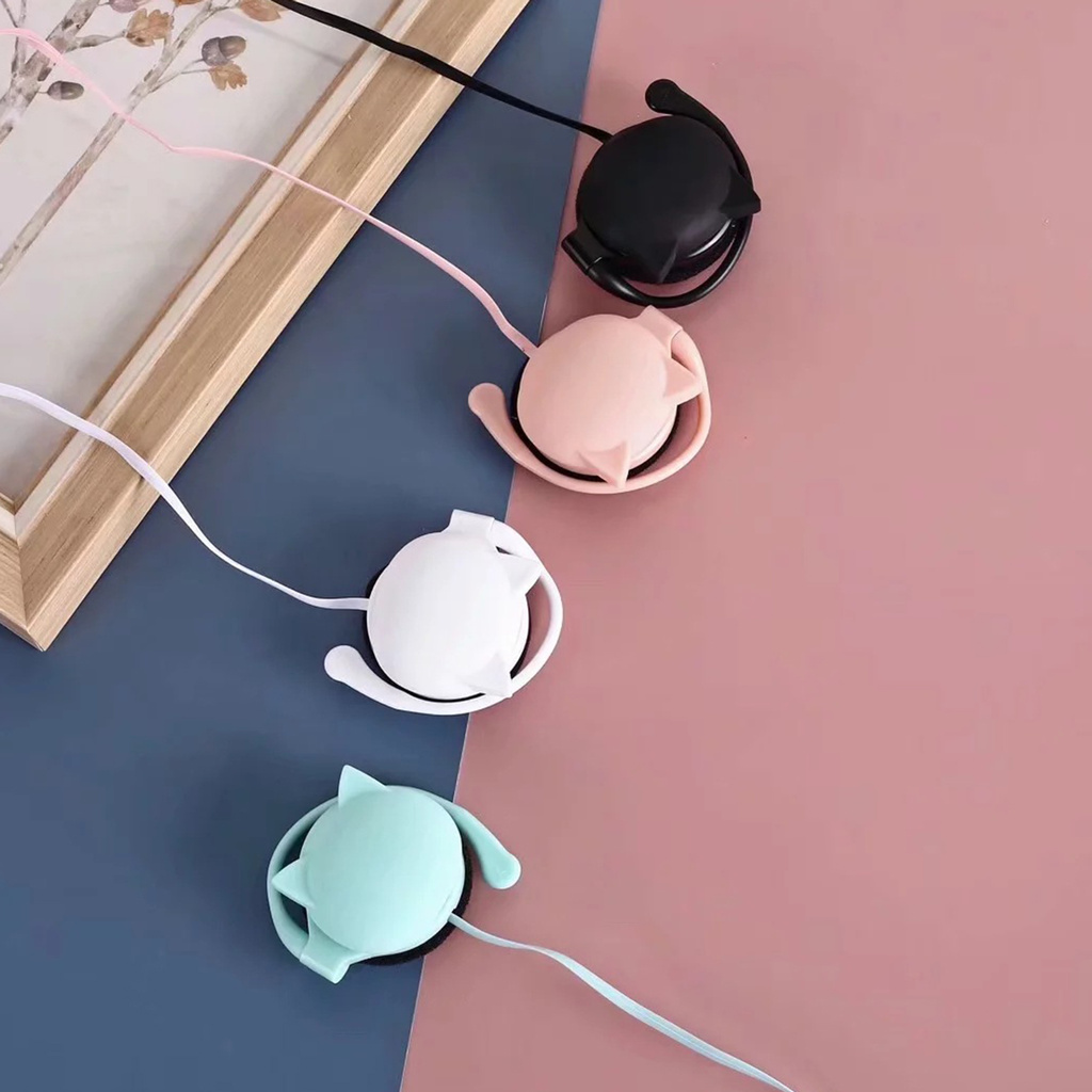 Tai Nghe Móc Tai Hình Mèo Hoạt Hình Có Mic Cho Điện Thoại / Pc | BigBuy360 - bigbuy360.vn