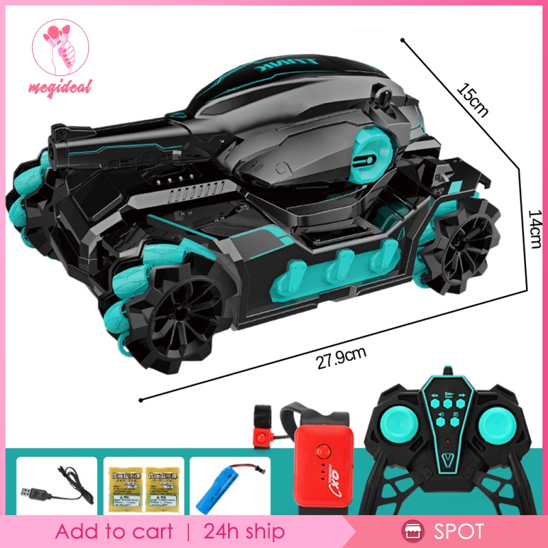 Nước RC Xe Tăng Đồ Chơi Đua Xe Cử Chỉ Cảm Ứng Xoay 360 Phút Chơi Thời Gian Đua Xe Sở Thích
