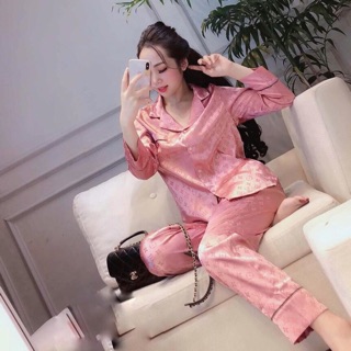 Bộ Pijama chất liệu Gấm ( ảnh thật) ib shop đặt màu và mẫu