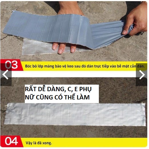 Băng dính chống thấm nước, Keo Chống Dột. Miếng Siêu DínhCuộn 5 Mét Băng Keo Dán Rộng 5cm/10cm, HÒA PHÁ