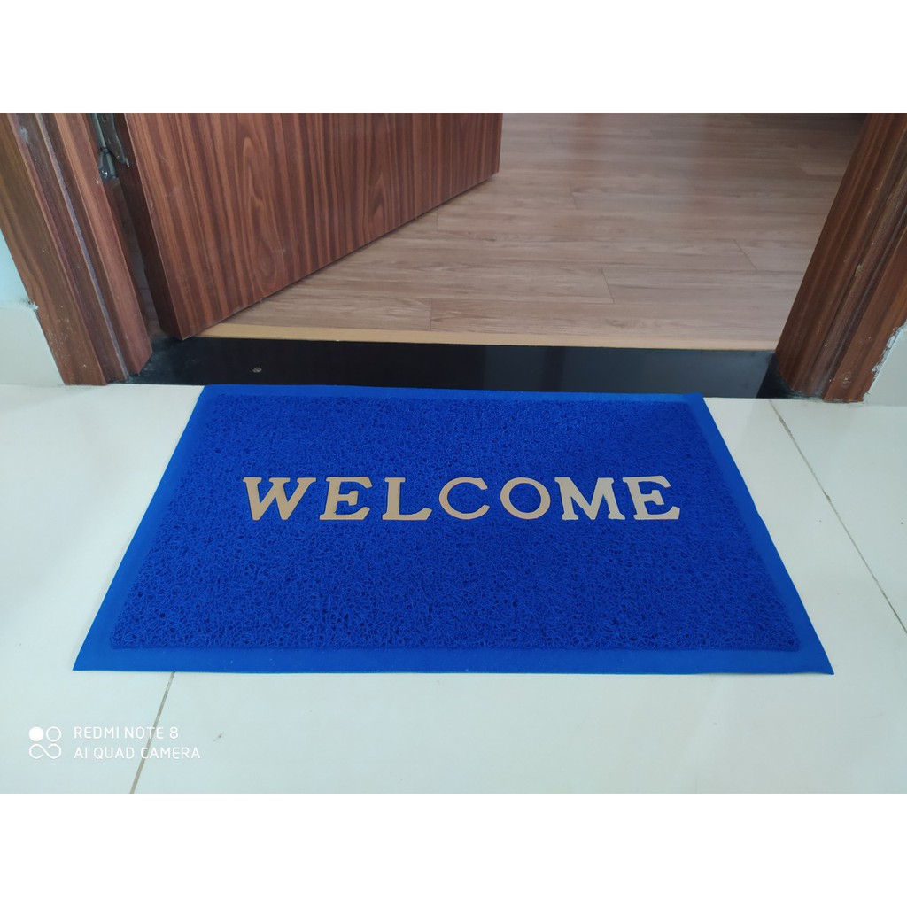 Thảm nhựa chống trơn Welcome 40x60cm. Thảm welcome nhựa rối.