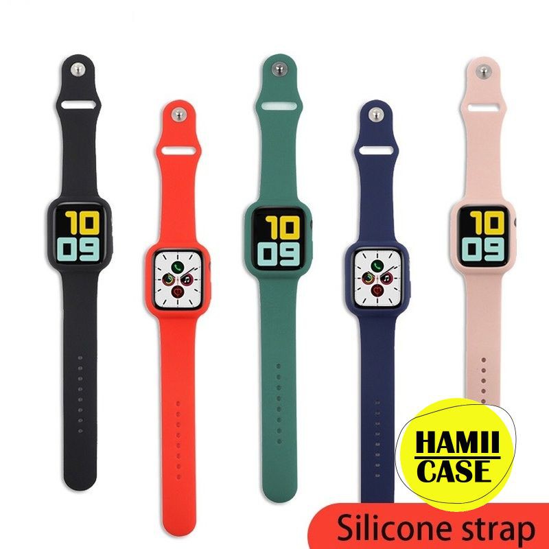 Dây silicon dành cho đồng hồ Apple Watchchất liệu cao su cao cấp mềm mại 38mm 40mm 42mm 44mm