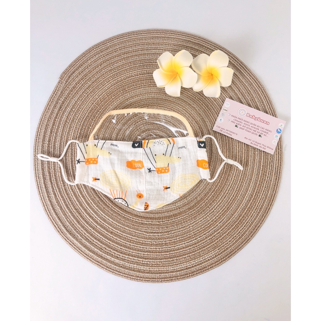 Khẩu Trang Kèm Tấm Chắn Giọt Bắn Cho Bé Từ 0-12 Tuổi Babibu - KTCG