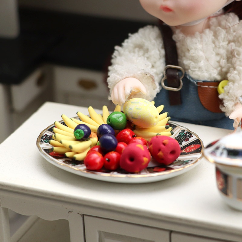 Bộ 10 Mô Hình Trái Cây 1 / 12 Món Dùng Trang Trí Nhà Búp Bê