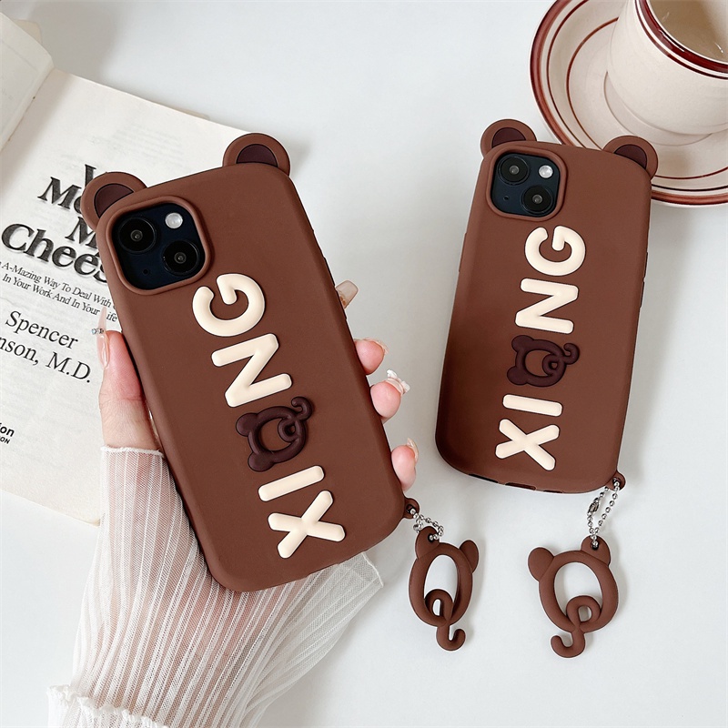 Ốp Điện Thoại Silicone Mềm Hình Gấu Cho iphone 13 12 11 pro max 12mini xr x xs max 7 8 6 6s plus