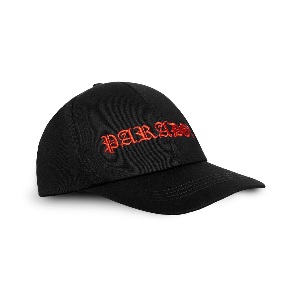 Nón kết Paradox Sinuous Signature Cap (Black) - Red Wording