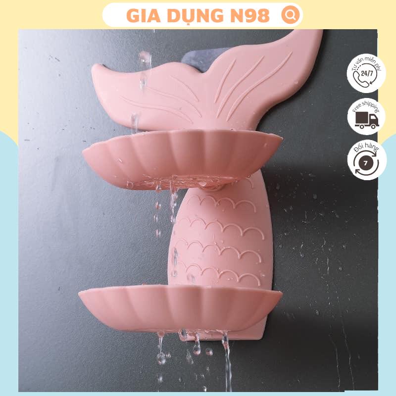 Để xà phòng tắm hình đuôi cá 2 tầng