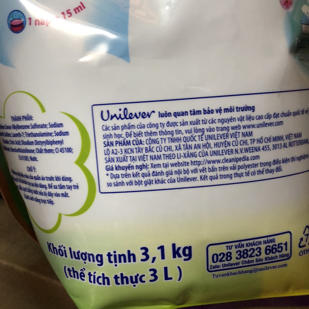 Nước giặt Surf hương nước hoa 3.1kg