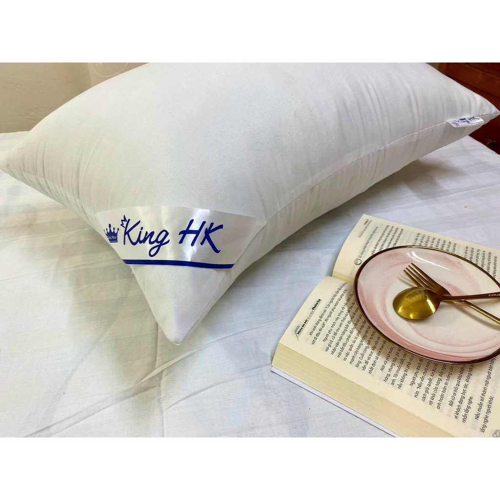[Siêu phồng] Ruột gối bông tinh khiết kháng khuẩn - King HK - 46cmx65cm - 1,7kg - Có hút chân không