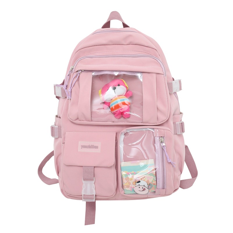 Balo học sinh ulzang kèm gấu trắng quảng châu