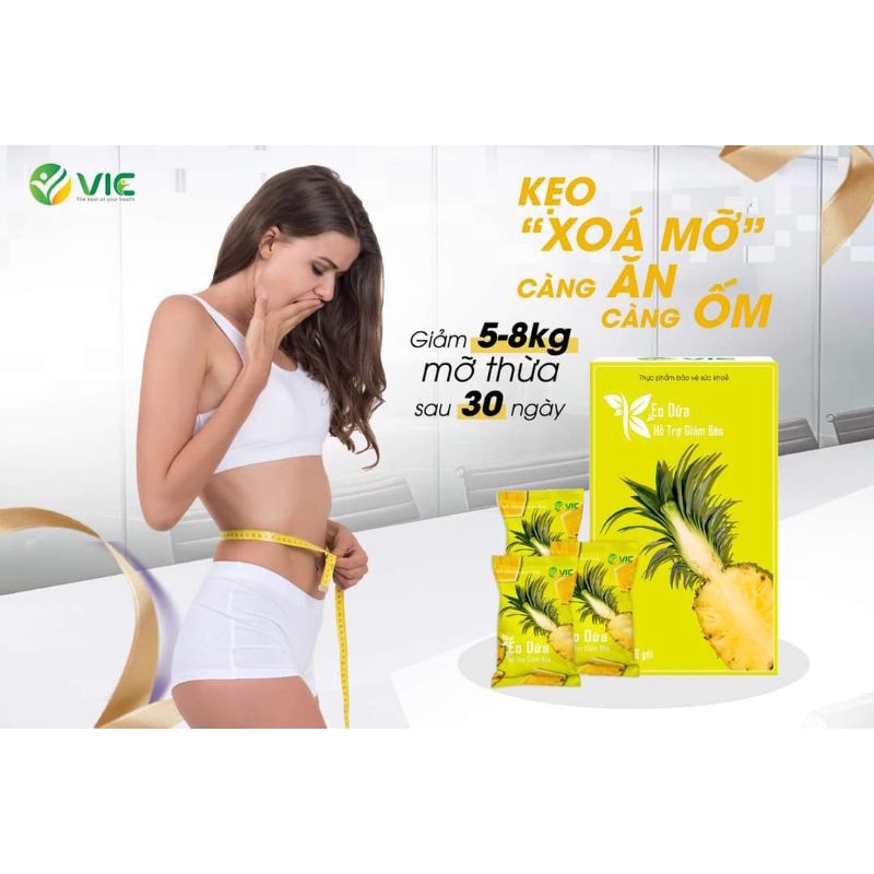 7 viên kẹo dứa plus giảm cân ngọt nước