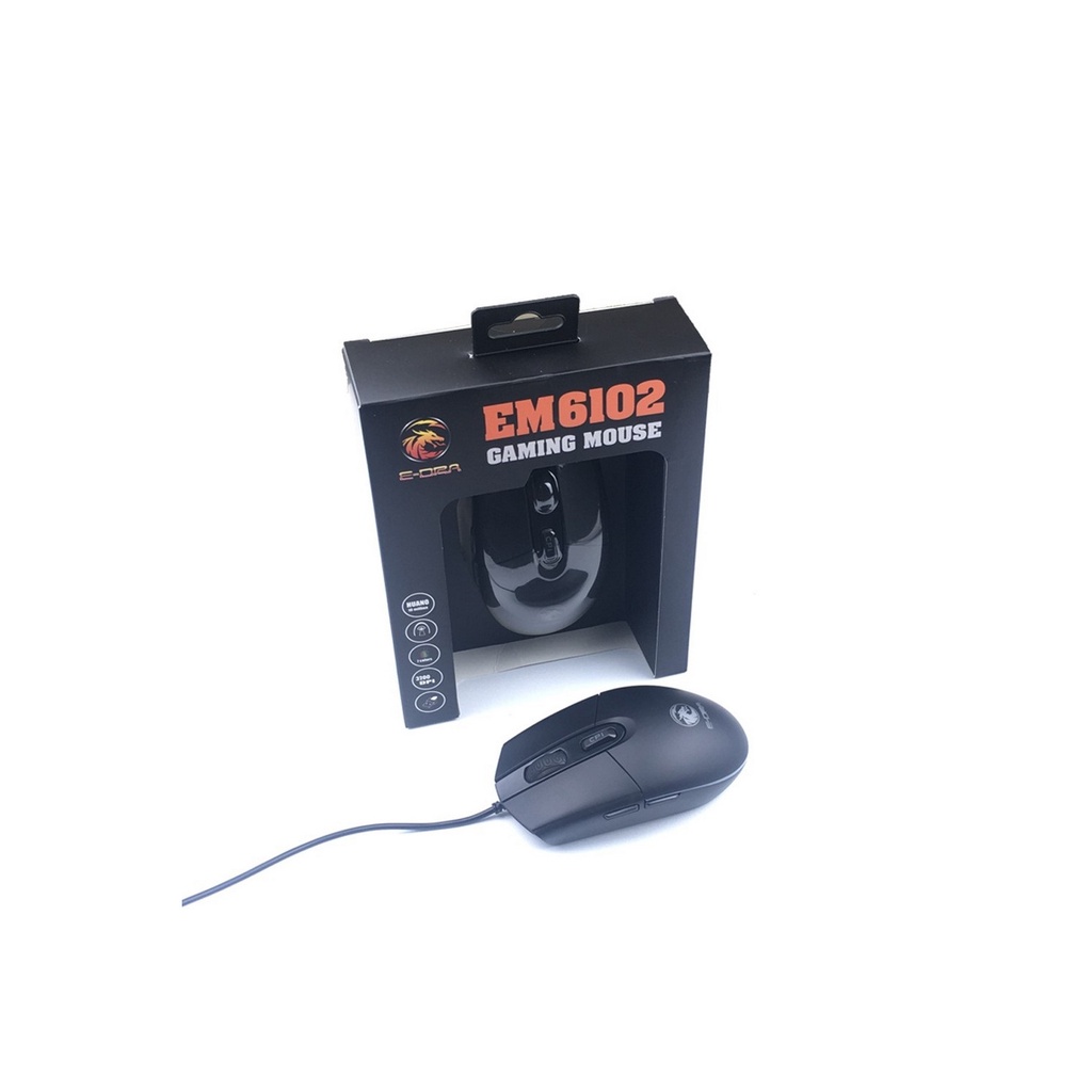 Chuột Gaming Có Dây Chuột Máy Tính Chơi Game E-DRA EM6102 Đèn LED 7 Màu Siêu Mượt - Hoàng Long Computer