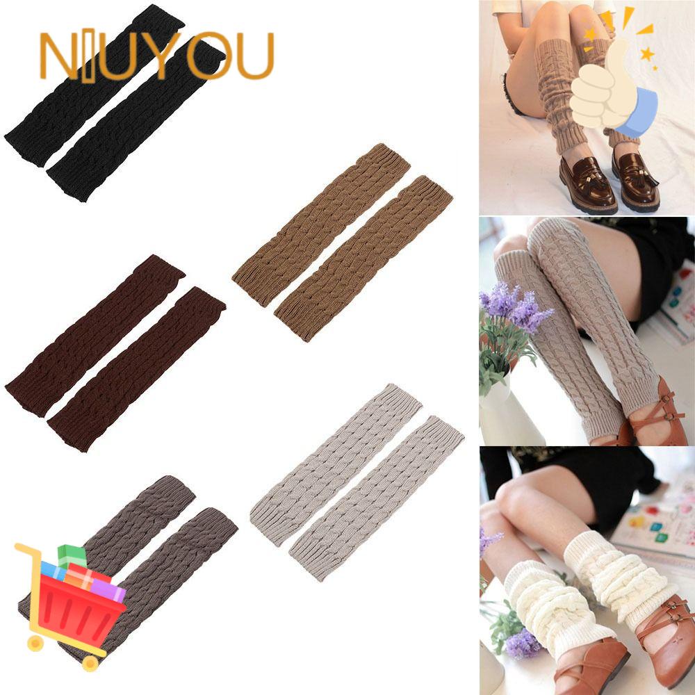 Vớ Ống Chân Giữ Ấm Dạng Nén Dài Dệt Kim Cổ Điển