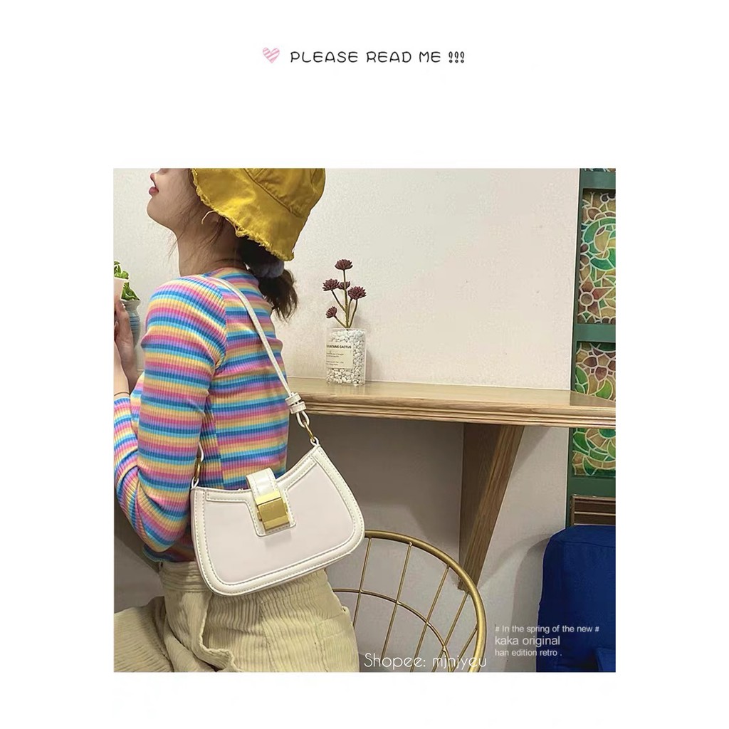[SHOP MÌNH BÁN HÀNG CHẤT LƯỢNG][Gồm 2 Dây] Túi kẹp nách Lion khóa vuông độc đáo chất da cao cấp siêu trend 2021 | BigBuy360 - bigbuy360.vn