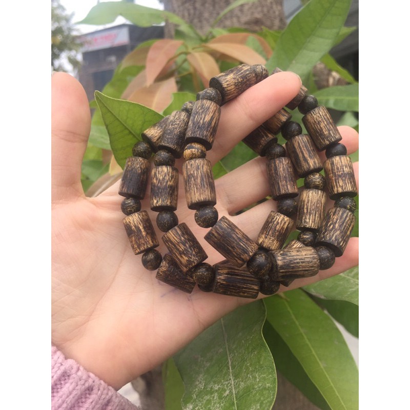 Vòng Tay Trầm Hương Đốt Trúc 12 MM -dũng057