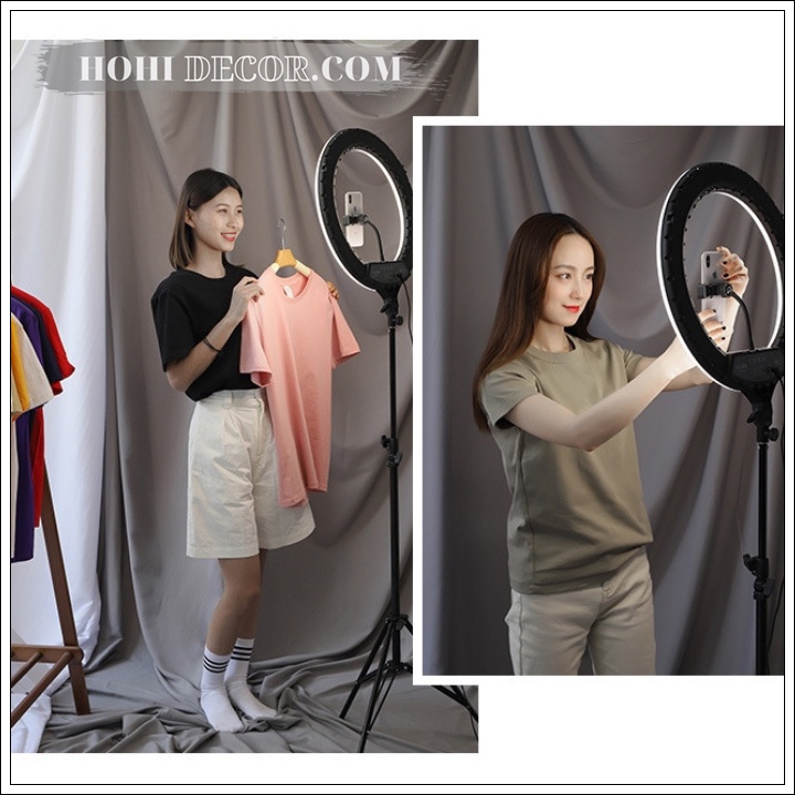 Vải Phông Nền Chụp Ảnh Trơn, Background Livestream Lookbook Studio, Chụp Hình Sản Phẩm - Trắng, Đen, Đỏ...- HoHi Decor