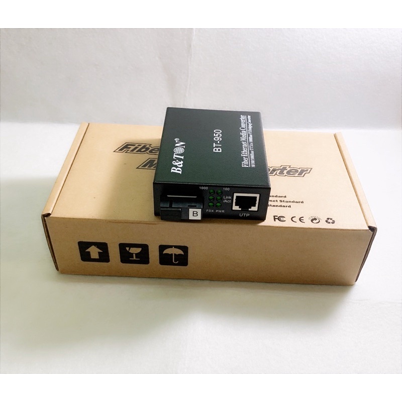 1 cái của Bộ chuyển đổi quang điện 1 sợi quang 10/100/1000 B&TON 1 cái