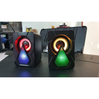 Loa máy tính, laptop điện thoại có đèn led RGB đổi màu jack 3.5 mm E1053,E1046