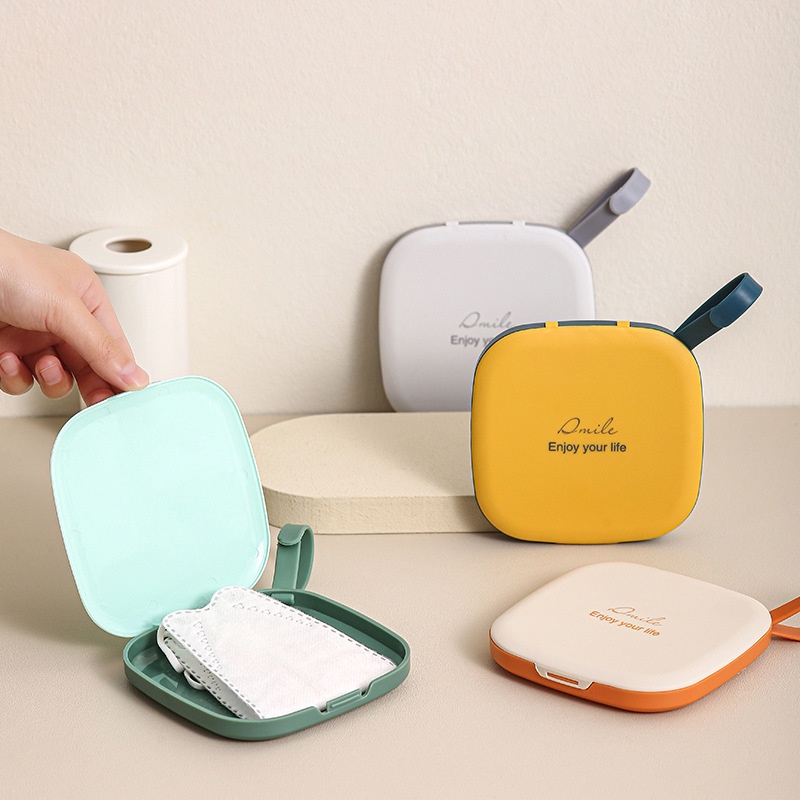 Hộp Đựng Khẩu Trang Tạm Thời Chống Bụi Không Ô Nhiễm Có Kẹp Tiện Dụng