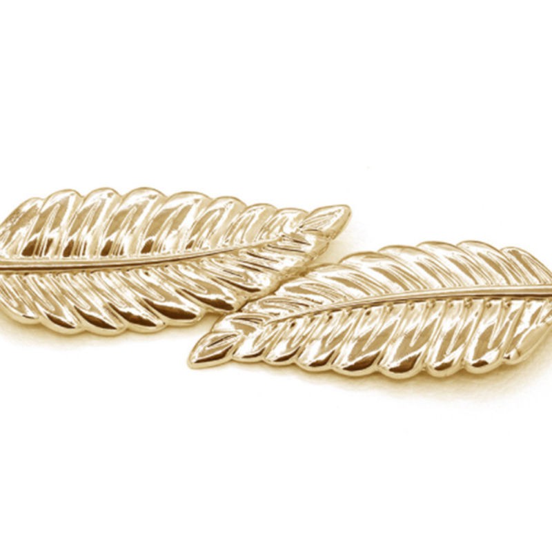 Set 2 Thắt Lưng Hình Lá Kim Loại Mạ Vàng / Bạc Cho Nữ