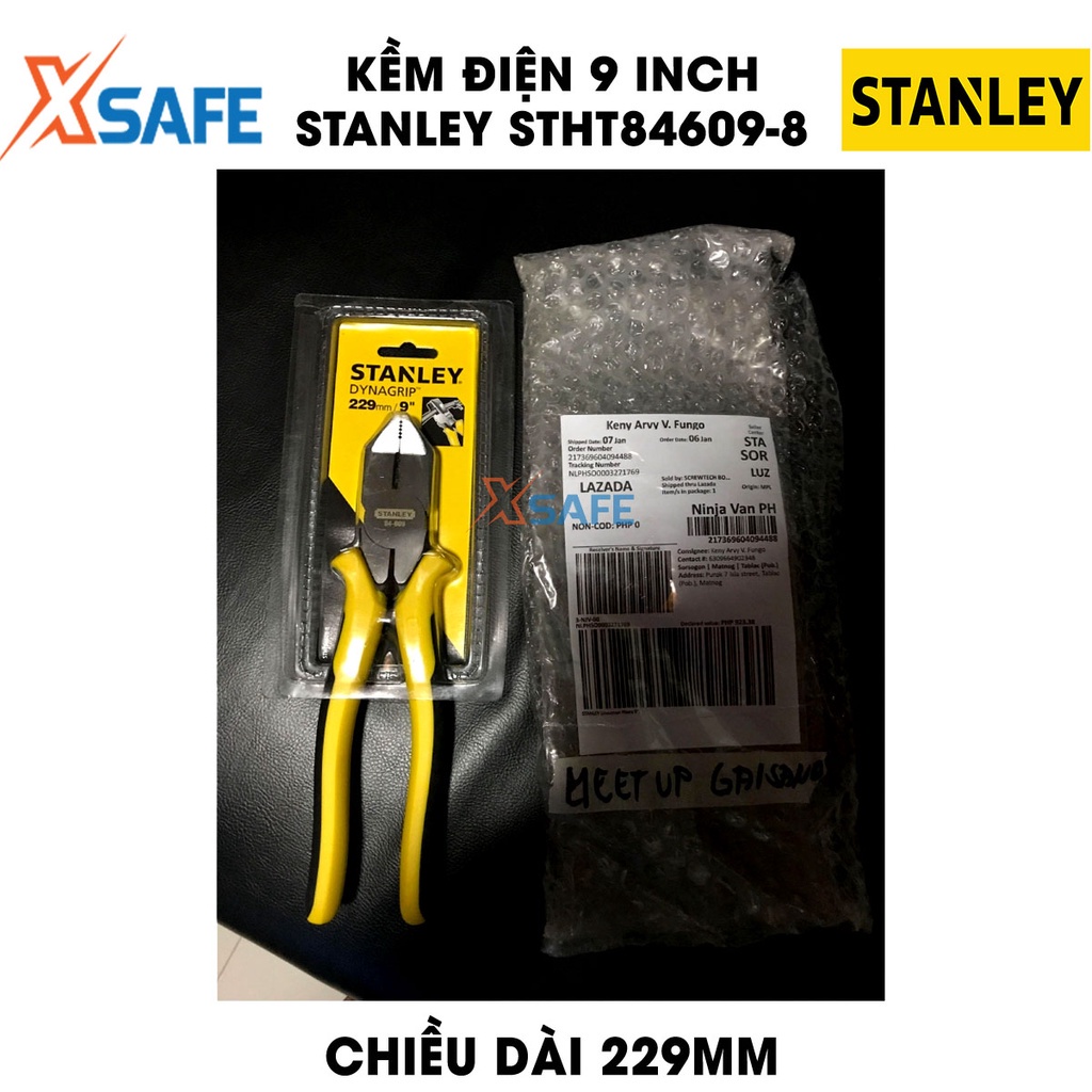 Kềm điện STANLEY nhỏ gọn Kìm Stanley tay cầm nhựa tăng ma sát chắc chắn, cách điện tốt