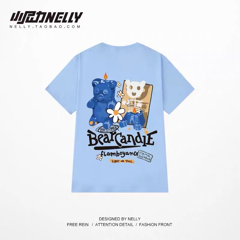 Áo phông Nelly Heybig “BEARCANDIE” 100% cotton hottrend 2022