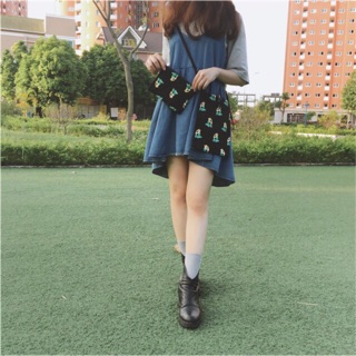 Túi tote vải đeo chéo size A5