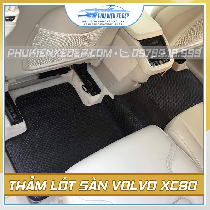 Thảm lót sàn ô tô KataCAO CẤPcao su Thái Lan cho xe Volvo XC90/XC60, vừa khít sàn xe, không lo ẩm mốc