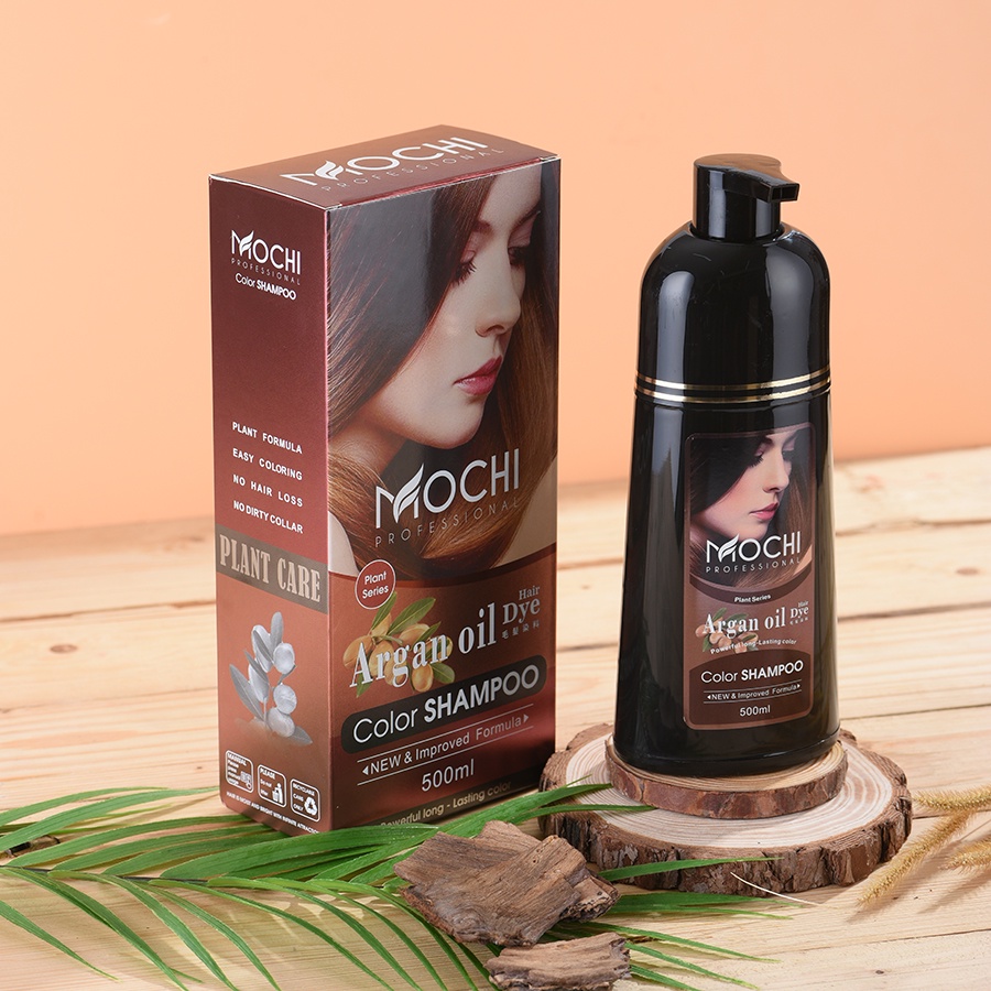 Combo 2 chai Dầu Gội phủ bạc Mochi Đen Tóc Nhật Bản. Tạm biệt tóc bạc tìm lại tuổi xuân