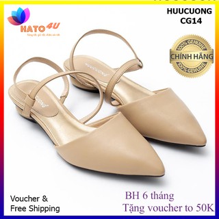 Giày sandal nữ huucuong cg14 - mũi búp bê, cao gót 3cm